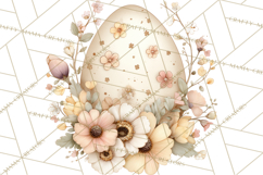 Vintage Easter Props Clipart PNG, Easter Eggs Printable Product Image 5