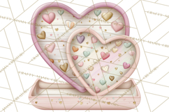 Valentine Picnic Party Clipart, Pink Heart Picnic PNG Product Image 5