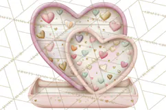 Valentine Picnic Party Clipart, Pink Heart Picnic PNG Product Image 5