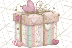 Valentine Picnic Party Clipart, Pink Heart Picnic PNG Product Image 2