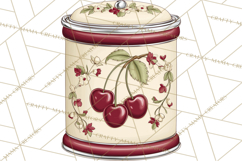 Farmhouse Cherry Kitchen Clipart, Rustic Cherry Kitchen Png Product Image 3