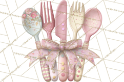 Valentine Picnic Party Clipart, Pink Heart Picnic PNG Product Image 3