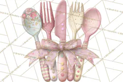 Valentine Picnic Party Clipart, Pink Heart Picnic PNG Product Image 3