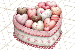 Valentine Dinosaur Clipart Cute T-Rex Sublimation PNG Love Product Image 3