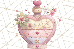 Valentine Picnic Party Clipart, Pink Heart Picnic PNG Product Image 4