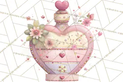 Valentine Picnic Party Clipart, Pink Heart Picnic PNG Product Image 4