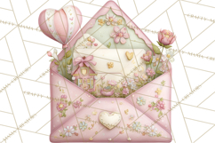 Pink Romantic Letter Clipart, Love Notes Clip Art PNG Product Image 4