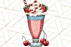 4th of July Retro Diner Clipart, Patriotic Americana Diner Product Image 4