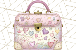 Valentine Picnic Party Clipart, Pink Heart Picnic PNG Product Image 5