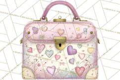 Valentine Picnic Party Clipart, Pink Heart Picnic PNG Product Image 5