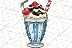 4th of July Retro Diner Clipart, Patriotic Americana Diner Product Image 5