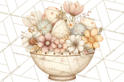 Vintage Easter Props Clipart PNG, Easter Eggs Printable Product Image 2