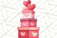 Bee Valentine Clipart PNG, Cute Kawaii Bee With Hearts Product Image 4