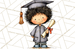 Kids Graduation Clipart PNG, Preschool Kindergarten Kids Product Image 4