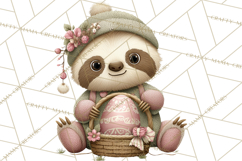 Yarn Animal Easter Clipart, Knitted Plush Easter Animals Png Product Image 4