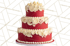 Birthday Cake Clipart, Tiered Cake PNG, Drip Cake PNG Product Image 4