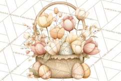 Vintage Easter Props Clipart PNG, Easter Eggs Printable Product Image 3