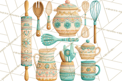 Southwestern Kitchen Clipart, Desert Kitchen Appliances PNG Product Image 4