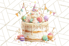 Cartoon Birthday Cake Clipart, Cute Realistic Cake PNG Product Image 4