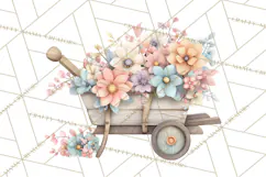 Spring Garden Clipart, Garden Tools Clip Art PNG, Watercolor Product Image 5