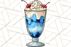 4th of July Retro Diner Clipart, Patriotic Americana Diner Product Image 5