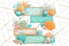 Under the Sea Birthday Party Clipart, Ocean Celebration Png Product Image 2