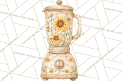 Farmhouse Sunflower Kitchen Clipart, Sunflower Kitchen Png Product Image 3