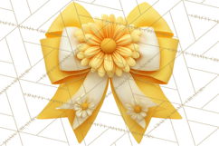 Easter Bow Clipart, Pastel Ribbon Bows, Floral Png Product Image 4