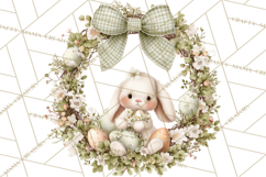 Spring Wreath Clipart PNG, Easter Wreath Clip Art Product Image 4