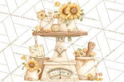 Farmhouse Sunflower Kitchen Clipart, Sunflower Kitchen Png Product Image 4