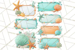 Under the Sea Birthday Party Clipart, Ocean Celebration Png Product Image 4