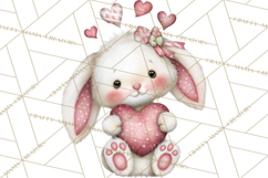 Valentine Clipart PNG, Cute Critters Hearts, Puppies Kittens Product Image 5