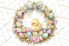 Spring Wreath Clipart PNG, Easter Wreath Clip Art Product Image 5