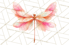 Butterfly Clipart, Dragonfly Clip Art PNG, Pastel Spring Product Image 5