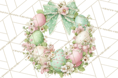 Spring Wreath Clipart PNG, Easter Wreath Clip Art Product Image 4