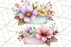 Pretty Stationery Clipart, Pastel Office Supplies Png Product Image 4
