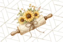 Farmhouse Sunflower Kitchen Clipart, Sunflower Kitchen Png Product Image 4