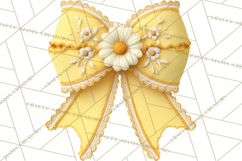 Easter Bow Clipart, Pastel Ribbon Bows, Floral Png Product Image 4