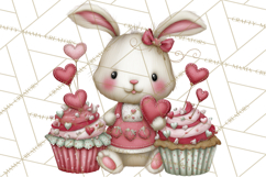Valentine Clipart PNG, Cute Critters Hearts, Puppies Kittens Product Image 4