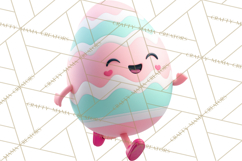 Cute Easter Egg Characters PNG, Adorable Spring Egg Clipart Product Image 5