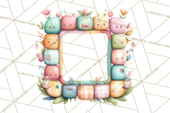 Pastel Retro 90s PNG, Cute Aesthetic Clipart, Checkerboard Product Image 5