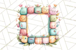 Pastel Retro 90s PNG, Cute Aesthetic Clipart, Checkerboard Product Image 5