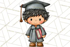 Kids Graduation Clipart PNG, Preschool Kindergarten Kids Product Image 5