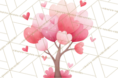 Bee Valentine Clipart PNG, Cute Kawaii Bee With Hearts Product Image 5