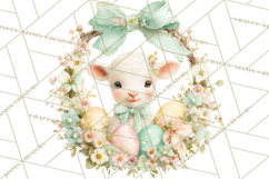 Spring Wreath Clipart PNG, Easter Wreath Clip Art Product Image 5