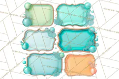 Under the Sea Birthday Party Clipart, Ocean Celebration Png Product Image 5
