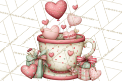 Valentine Clipart PNG, Cute Critters Hearts, Puppies Kittens Product Image 2