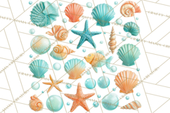 Under the Sea Birthday Party Clipart, Ocean Celebration Png Product Image 2