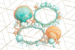 Under the Sea Birthday Party Clipart, Ocean Celebration Png Product Image 4