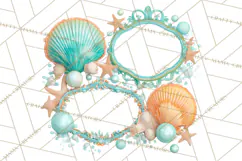 Under the Sea Birthday Party Clipart, Ocean Celebration Png Product Image 4
